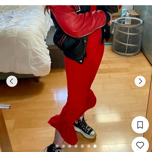 ASOS Red Jumpsuit with Ruffle Hem - Picture 9 of 9